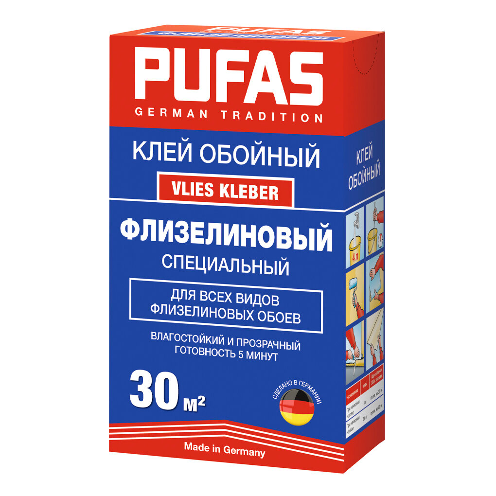 PUFAS КЛЕЙ ФЛИЗЕЛИНОВЫЙ СПЕЦИАЛЬНЫЙ 30м2 200г.