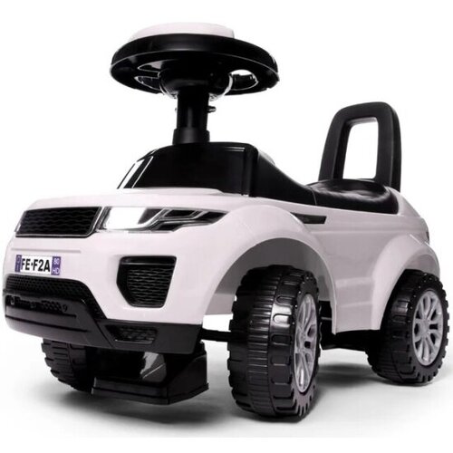 Каталка Sport Car (кожаное сиденье, резиновые колеса) арт. 613W White каталки baby care super atv кожаное сиденье