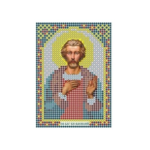 б 1031 набор для вышивания бисером чарівна мить икона святой апостол андрей первозванный 11 9 см Канва с рисунком(схема с принтом -иконы). Размер 8*11 см.