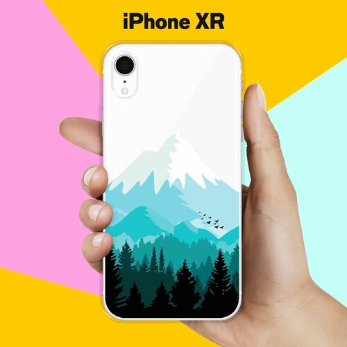 Силиконовый чехол Снежные горы на Apple iPhone Xr силиконовый чехол на apple iphone 13 эпл айфон 13 с рисунком снежные горы и лес