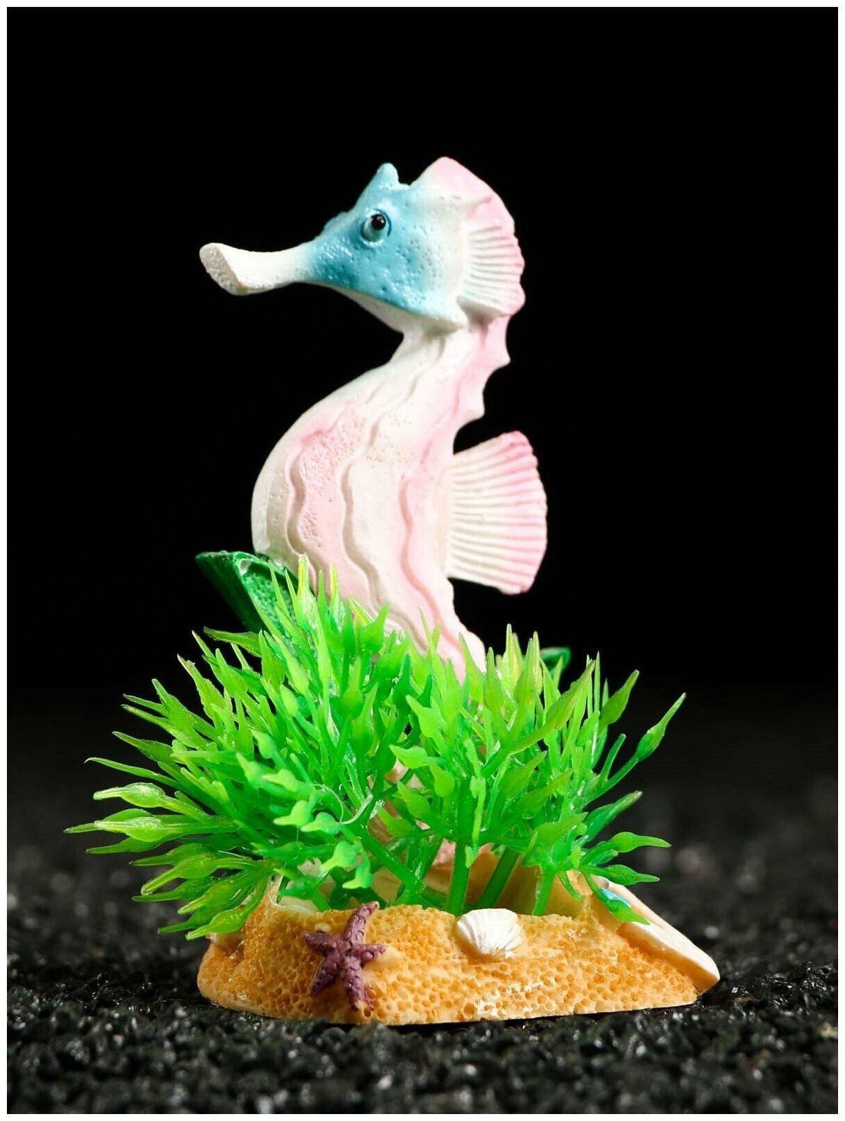 Декор для аквариума"Морской конёк" на подставке, 5 х 4,5 х 8,5 см 7422229 . - фотография № 4