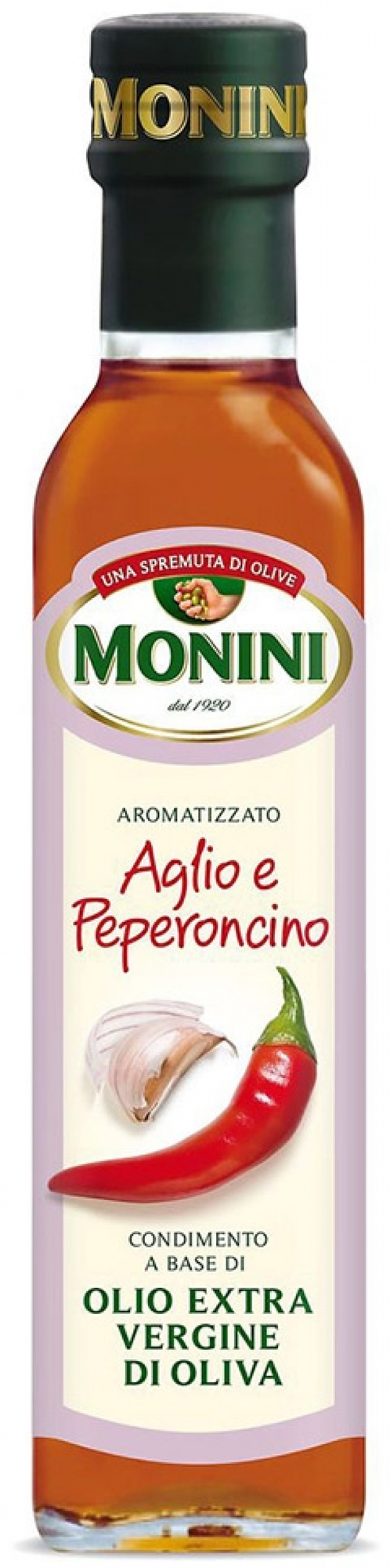 Масло оливковое Monini Extra Virgin нерафинированное с чесноком и перцем, 250 мл - фото №7
