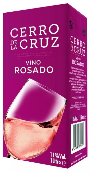 Вино Cerro de la Cruz Vino Rosado 1 л