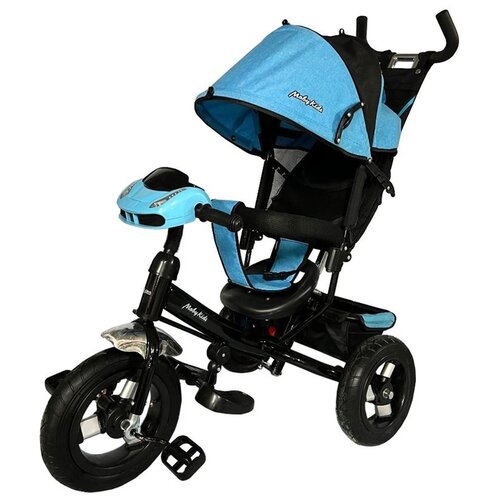 Трехколесный велосипед Moby Kids Comfort 12x10 Air Car, голубой активные игры moby kids игра комнатная лисичка 2 в 1