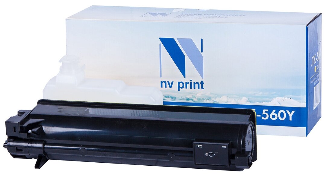 Тонер-картридж NV Print NV-TK560Y для Kyocera FS-C5300dn, Kyocera FS-C5350dn, Kyocera FS-C5300 (совместимый, жёлтый, 10000 стр.)