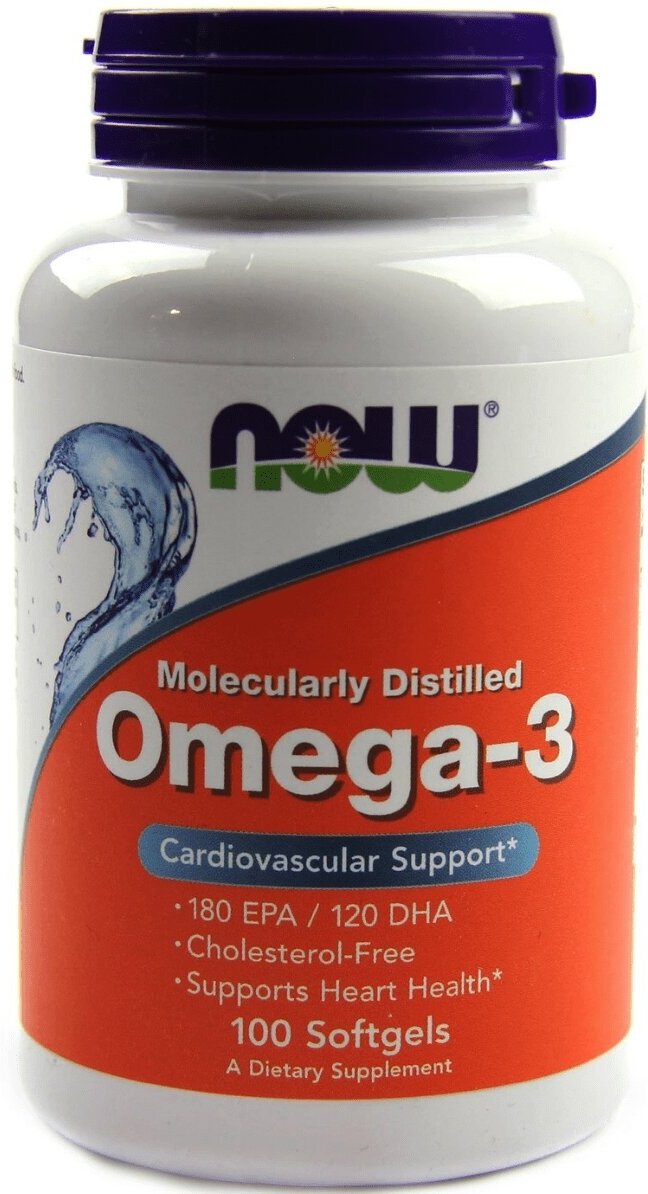 NOW Foods Omega-3, Омега-3 1000 мг 100 гел. капсул