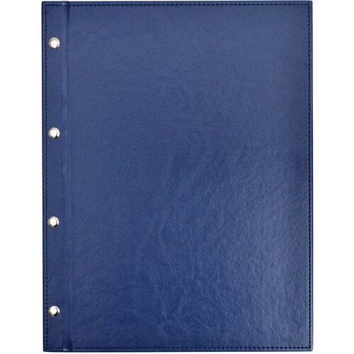 Универсальная папка на винтах Artlez экокожа синего цвета с 10 файлами в комплекте 240х320 мм
