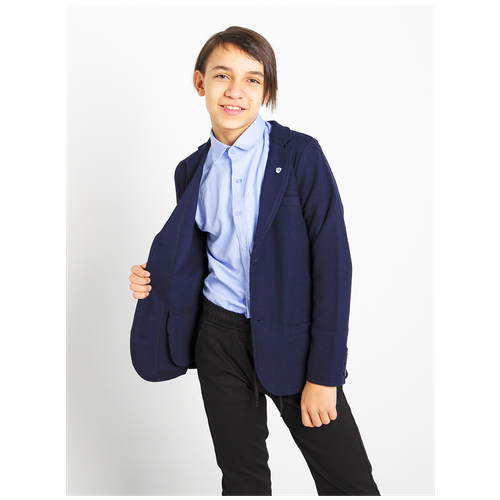 Пиджак для мальчика / Трикотажный пиджак школьный / Пиджак черный FORMASCHOOL 152/12