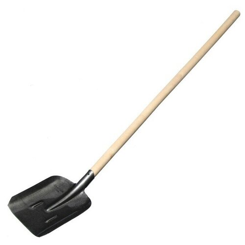 Лопата совковая, сталь, деревянный черенок, V-образная ручка лопата совковая металлический черенок россия сибртех