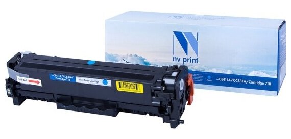 Картридж NV Print NV-CE411A/CC531A/NV-718 Cyan для Hewlett-Packard LaserJet Color M351a/M375nw/M451dn/M451dw/M451nw/M475dn/M475dw/CP2025/CP2025dn/CP2025n 2800 страниц