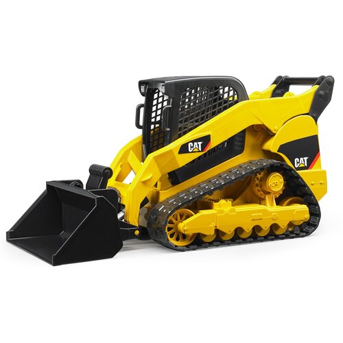 Bruder 02136 Мини-погрузчик гусеничный CAT с ковшом погрузчик bruder колесный cat telehandler с ковшом 02 141 1 16 33 5 см желтый черный