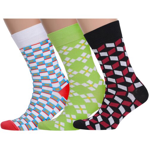 Комплект из 3 пар мужских носков MoscowSocksClub микс 8, размер 25 (38-40)