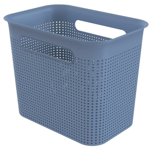 фото Корзина для хранения rotho brisen узкая 7 л 26,2*18,0*21,1 голубой горизонт