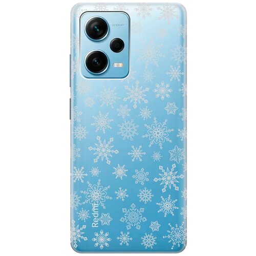 Силиконовый чехол с принтом Fairy Snowflakes для Xiaomi Redmi Note 12 Pro / Note 12 Pro+ / Note 12 Explorer Edition силиконовый чехол с принтом brave noah для xiaomi redmi note 12 pro note 12 pro note 12 explorer edition