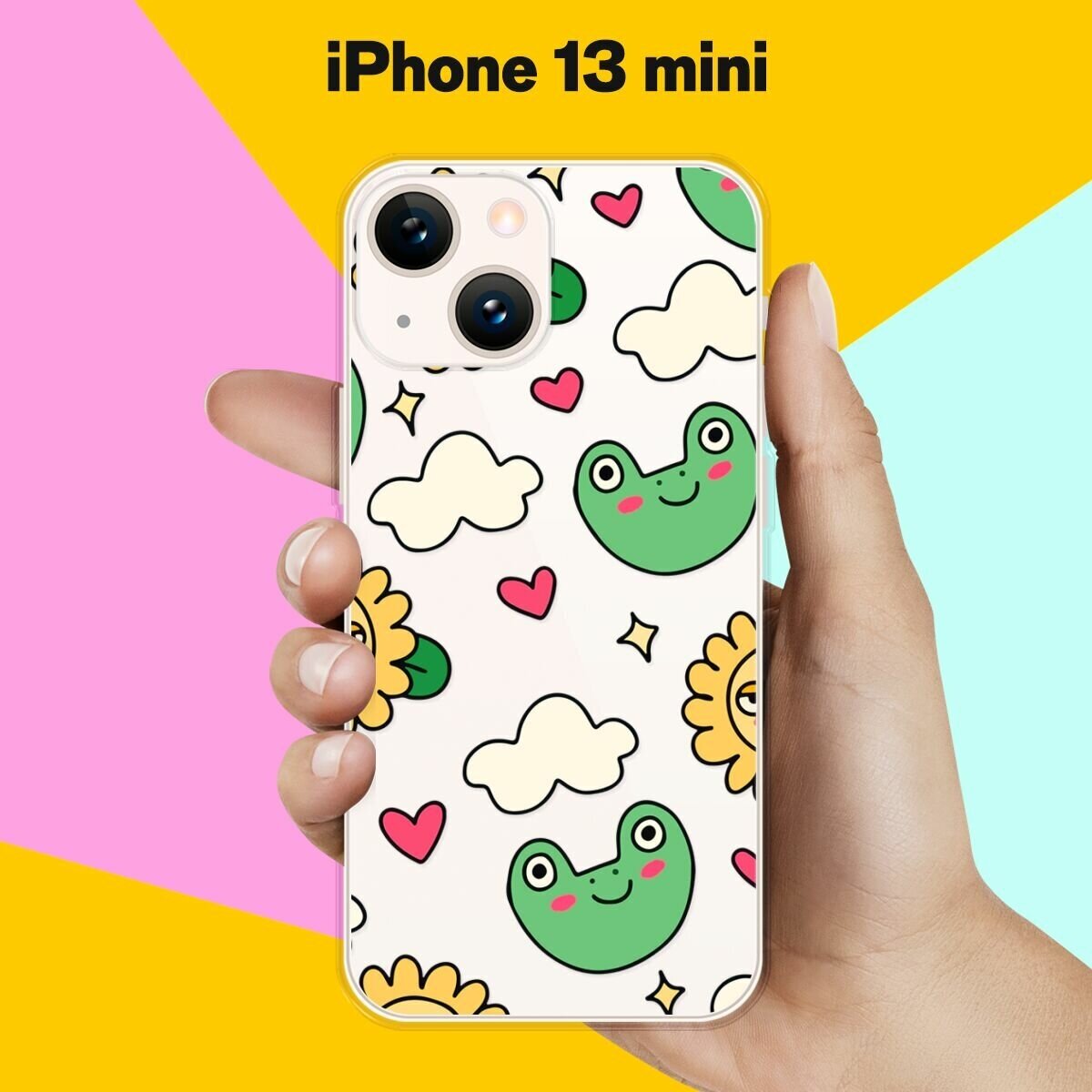 Силиконовый чехол на Apple iPhone 13 mini Солнце / для Эпл Айфон 13 Мини