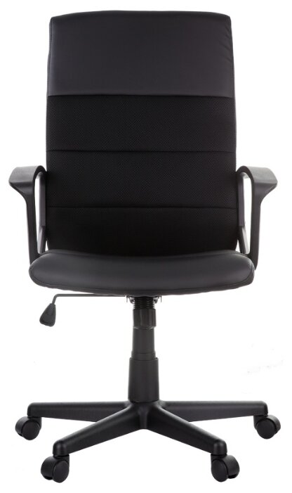 Кресло руководителя Helmi "Segment", экокожа, ткань, черная (283859)