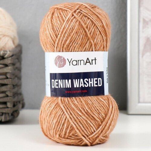 Пряжа YarnArt Denim Washed 30% акрил, 70% хлопок 130 м, 1 шт, 50 г, 926 темно-бежвый (9554805)