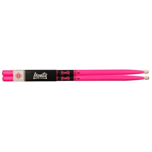 LFP5B Fluorescent Pink 5B Барабанные палочки, Leonty leonty lfl7a fluorescent lemon 7а барабанные палочки граб деревянный наконечник