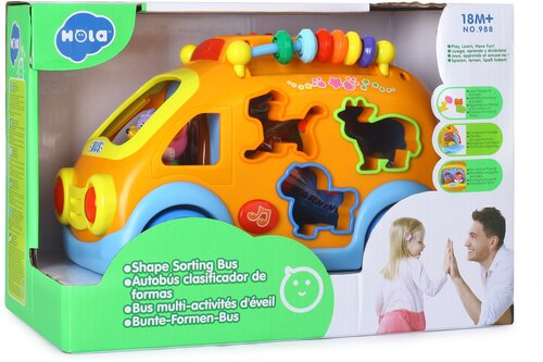 Интерактивная развивающая игрушка HOLA Автобус, с 12 месяцев