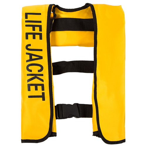 фото Спасательный жилет автоматический life jacket, полный комплект, желтый цвет