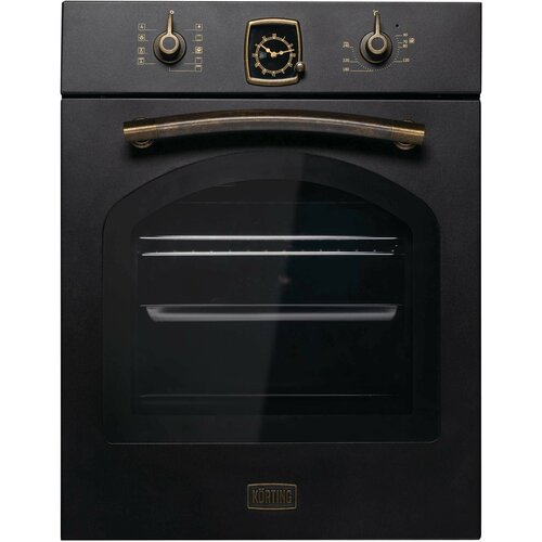 Электрический духовой шкаф Korting OKB 4941 CRN ретро-дизайн 9 режимов таймер каталитическая очистка 45 см черный 5499000₽