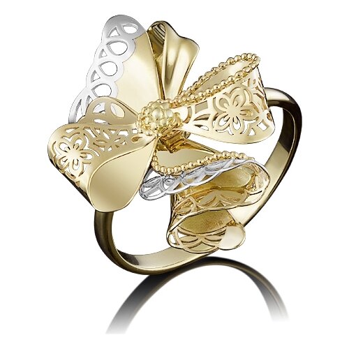 фото Платина кольцо из желтого золота без камней 01-5041-00-000-1130-48