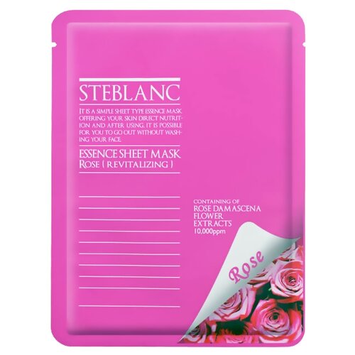 Steblanc Маска омолаживающая Essence Sheet Mask Rose, 20 мл