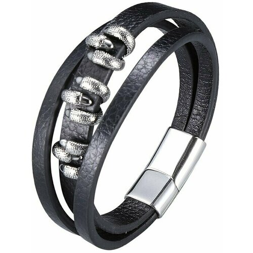 Браслет Твой Браслет, размер 23 см, черный