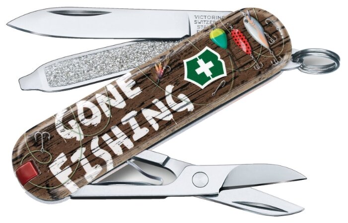 Нож многофункциональный VICTORINOX Classic LE 2020 Gone Fishing (7 функций) с чехлом