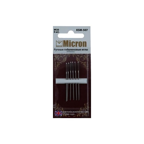 Иглы для шитья ручные Micron KSM-507 гобеленовые 6 шт. в блистере 20 28251656172  - купить со скидкой