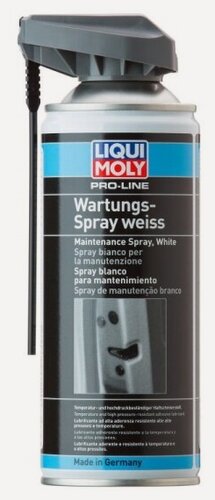 Изображение товара Грязеотталкивающая белая смазка Liqui Moly Pro-Line Wartungs-Spray weiss, 0,4 л