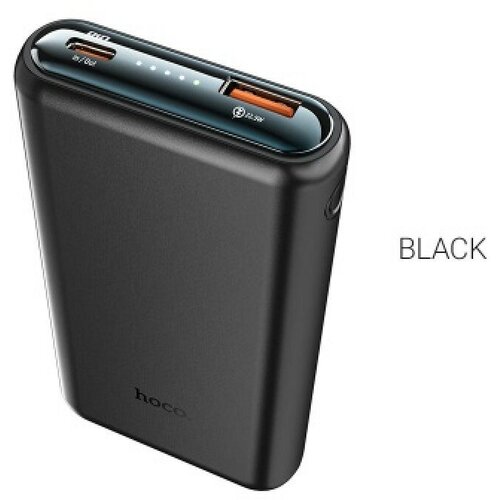 Мобильный аккумулятор HOCO Q1 Kraft 10000mAh металл кварцевое стекло дисплей 1 USB выход Type-C 21A черный 6931474736147 215000₽