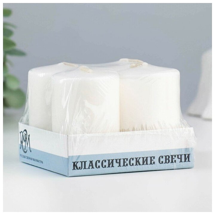 Свечи РСМ Классические белые 60*40см 4шт ООО "РСМ" - фото №6