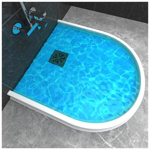 Силиконовый гибкий водный барьер для ванной комнаты, душа, душевой , самоклеящийся бордюр, удерживающая полоса для воды, белый 4 м