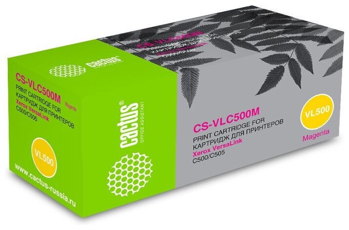 Картридж лазерный Cactus CS-VLC500MRU 106R03878 пурпурный (2400стр.) для Xerox VersaLink C500/C505