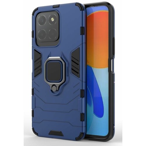 чехол книжка wallet case для honor x6 и x8 5g vne n41 хонор х6 и х8 5g фиолетовая Чехол противоударный для Honor X6 и Honor X8 5G (VNE-N41) / Хонор Х6 и Хонор Х8 5G (Темно-синий)