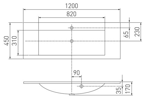 Раковина AQUATON премьер 1200, белая (1A702431PR010) - фотография № 5