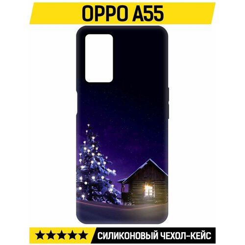 Чехол-накладка Krutoff Soft Case Зимний домик для Oppo A55 черный чехол накладка krutoff soft case зимний парк для oppo a55 черный