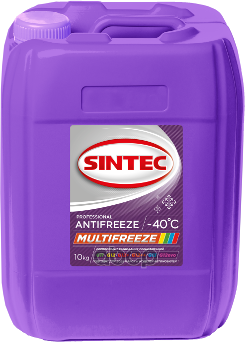 800541_Антифриз Sintec Multi Freeze All (10 Кг) Фиолетовый Универсальный SINTEC арт. 800541