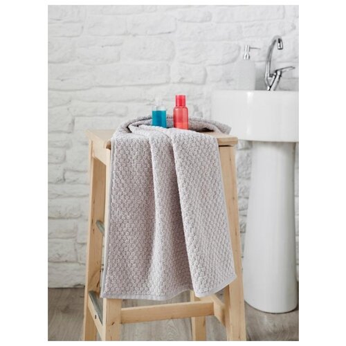 фото Полотенце махровое "karna" с жаккардом dama 70x140 см 1/1; бежевый