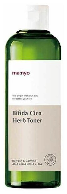 Очищающий тоник для чувствительной кожи Ma: nyo Bifida Cica Herb Toner