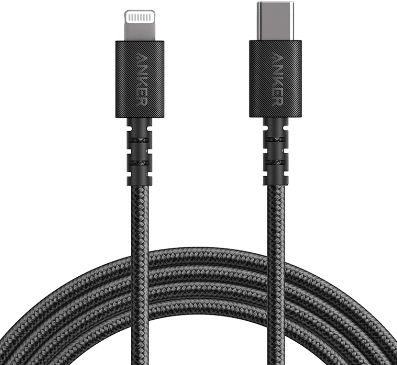 Кабель Anker A8617 Power Line Select+ разъем USB-C и Lightning 8 pin черный