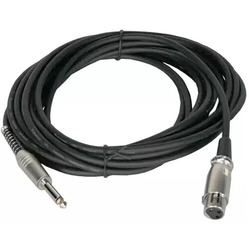 Invotone ACM1006BK Микрофонный кабель, mono jack 6,3 — XLR3F, длина 6 м (черный)