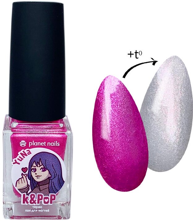 Лак для ногтей Planet Nails термо K&PoP YuNa №270 10 мл арт.13270