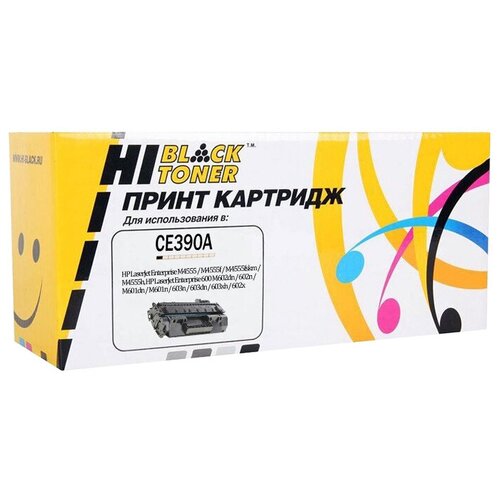 Картридж Hi-Black HB-CE390A, 10000 стр, черный чип hi black к картриджу hp lj enterprise m4555 m601 602 ce390a bk 10k