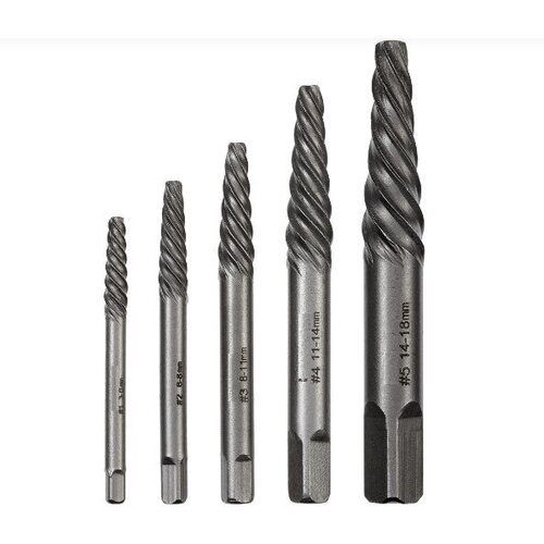 Набор экстракторов для демонтажных работ над шурупами и болтами 5 шт Незаменимые аксессуары для профессионального и домашнего использования Набор станет полезным подарком мужу отцу или сыну 1590₽