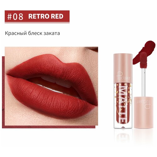 Pudaier/Стойкая жидкая, матовая помада для губ, 6 цветов