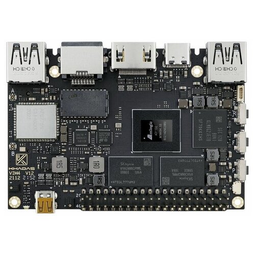 Микрокомпьютер Khadas VIM4 ARM Cortex-A73 4-Core + Cortex-A53 4-Core Amlogic A311D2 2.2GHz 8+32GB