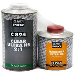 Комплект (автомобильный лак, отвердитель для лака) HB BODY Pro C894 Clear Ultra HS 2:1 + Η734 Ultra HS Normal - изображение