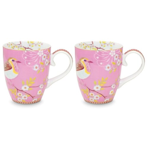 фото Набор из 2-х больших кружек pip studio early bird pink, 350 мл, 51.002.223